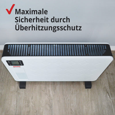 Hecht Elektroheizung (Brandneue Version) - Heizgerät für eine schnelle und wohlfühlende Wärme – Stromsparend - Mit 3 Leistungsstufen, Fernbedienung und Thermostat