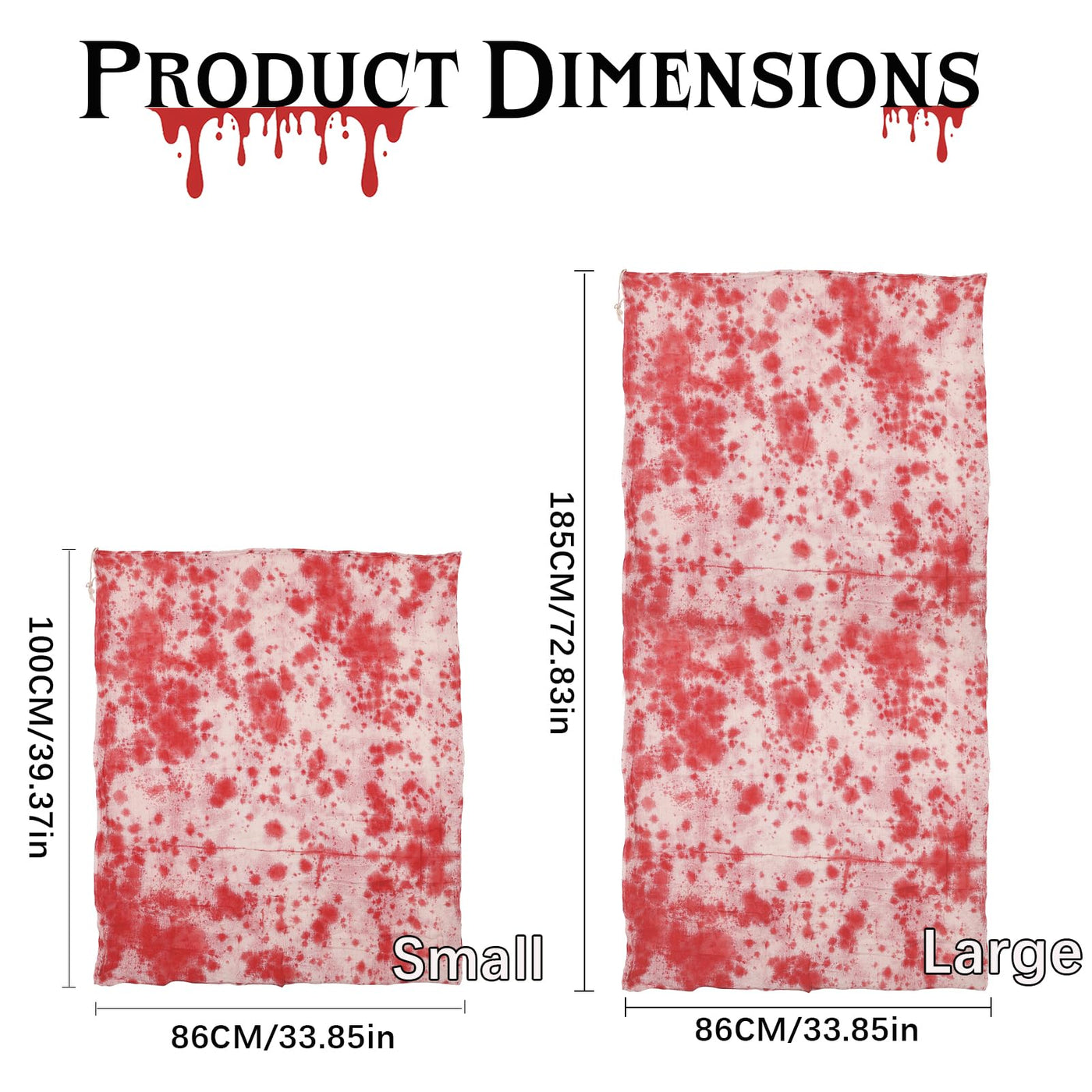 2025 Neue Halloween Deko Leichensack,185 * 86 cm Blutbeflecktes Tuch GefäLschte Leiche Requisiten Horror Deko Gruselig für Grusel Garten Party Spukhaus Rasen Outdoor Halloween-Dekoration Innen