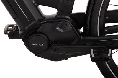 Rucanor Rio E-Bike 28″ (50 cm) – Shimano 7-Gang, Hydraulische Scheibenbremsen, 550 Wh Akku, matt schwarz – Damen