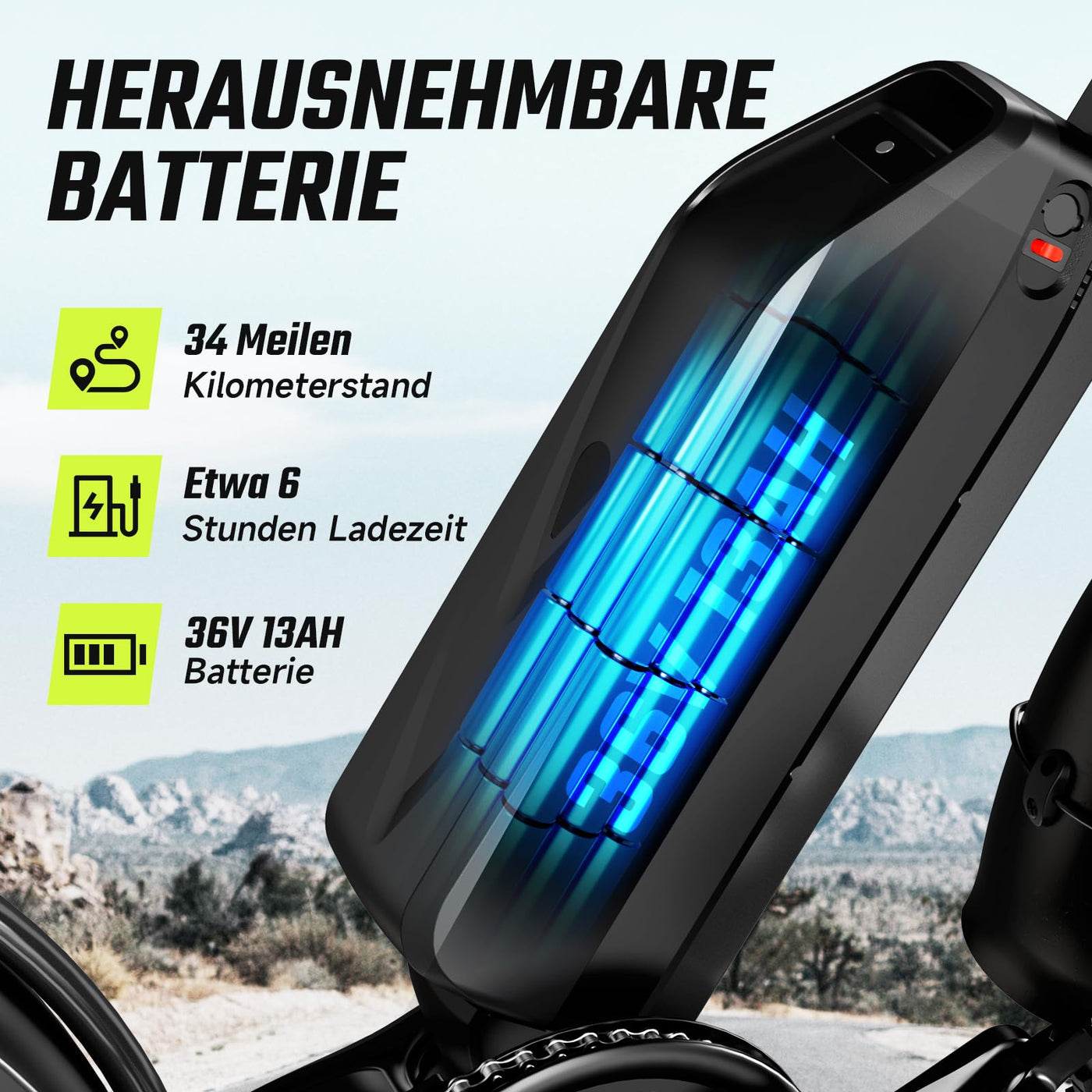 SISIGAD E Bikes Mountainbike Fatbike 20 Zoll Elektrofahrrad Herren Damen Elektro Fahrrad mit LCD Display und App, E Fatbike 36V 13Ah Batterie 250W Motor 25km/h E Fahrrad