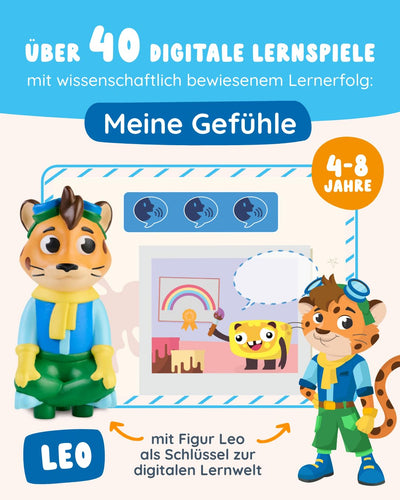 Edurino Figur Leo Meine Gefühle ab 4 Jahren inkl. App | Eigene Gefühle spüren & benennen | Gefühle Anderer erkennen | Gefühle ausdrücken