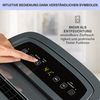 Klarstein Luftentfeuchter & Luftreiniger Elektrisch, 20 L Raumentfeuchter Klein für Wohnung Schlafzimmer Badezimmer Keller, Effizienter Bad/Raum Entfeuchter, Elektrischer & Kleiner Luftentfeuchter
