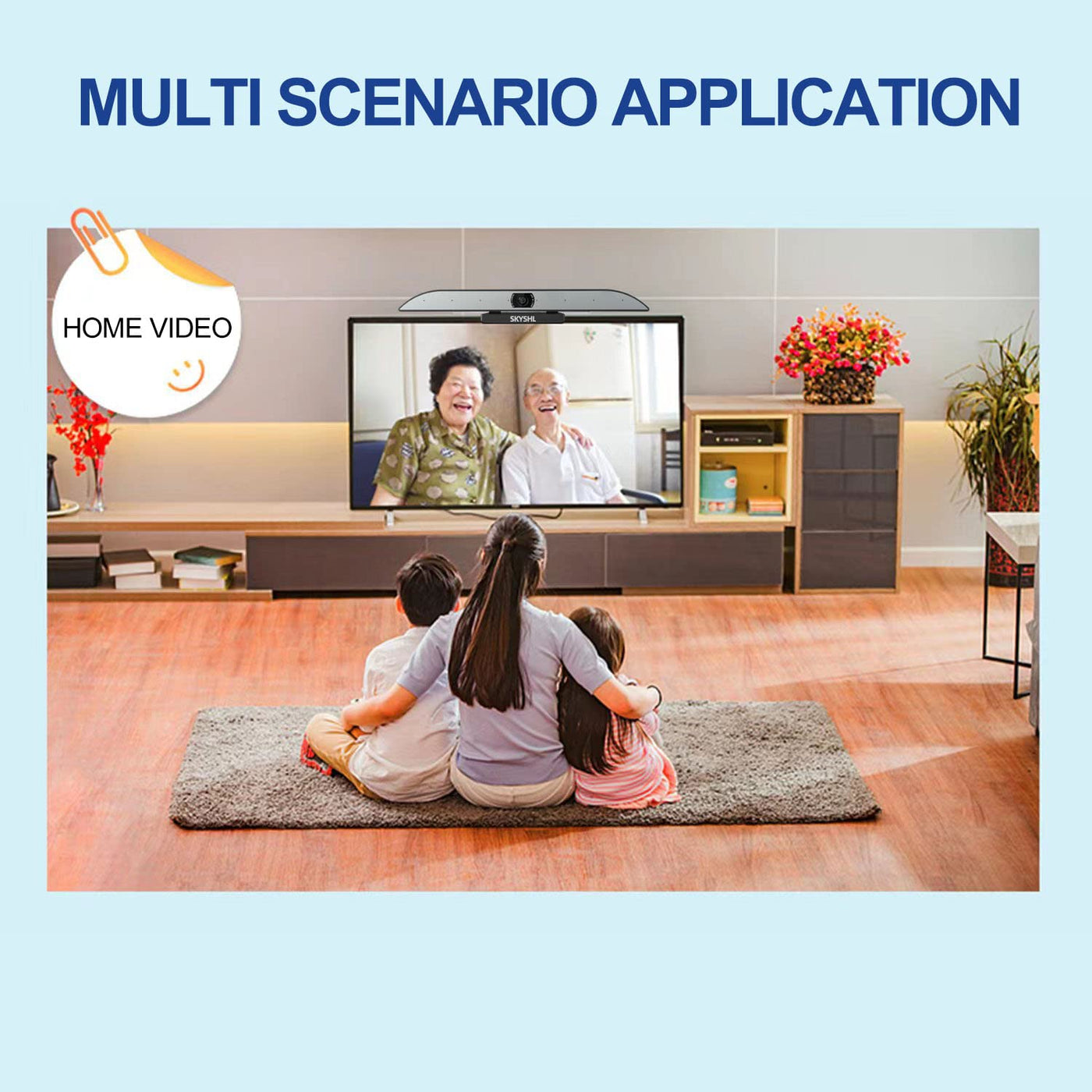 SKYSHL Ultra-HD 4K Kamera für Videokonferenzen 8 MIC Webcam Videokonferenzsystem mit Rauschunterdrückung,AI Tracking, Autofokus, Digitalzoom, für Besprechungsräume/Spiele/Unterricht/Streaming-VCC4K