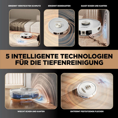 Shark PowerDetect 2-in-1-Saug- & Wischroboter, NeverTouch Pro 60 Tage, Selbst-Entleerung, Befüllung & -Reinigung, 3D- & LiDAR-Navi, NeverStuck-Hindernisumgehung, WLAN/App/Alexa, Weiß, AV2800ZEEUWH