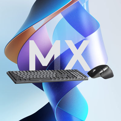 Logitech MX Mechanical kabellose beleuchtete Tastatur Standardgröße Linear, MX Master 3S kabellose Hochleistungs-Bluetooth-Maus, macOS, Windows, Linux, iOS, Android, DEU QWERTZ - Grau