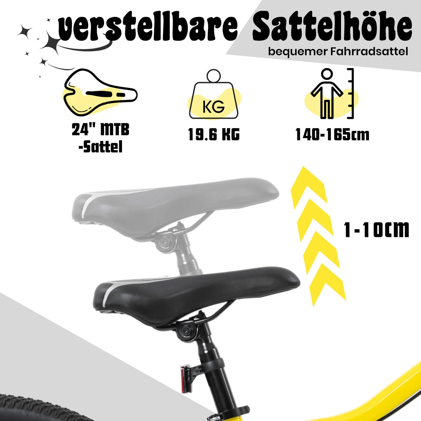 Mountainbike 24 Zoll Jungen Mädchen Kinderrad 6 Gang Schaltung Kettenschaltung