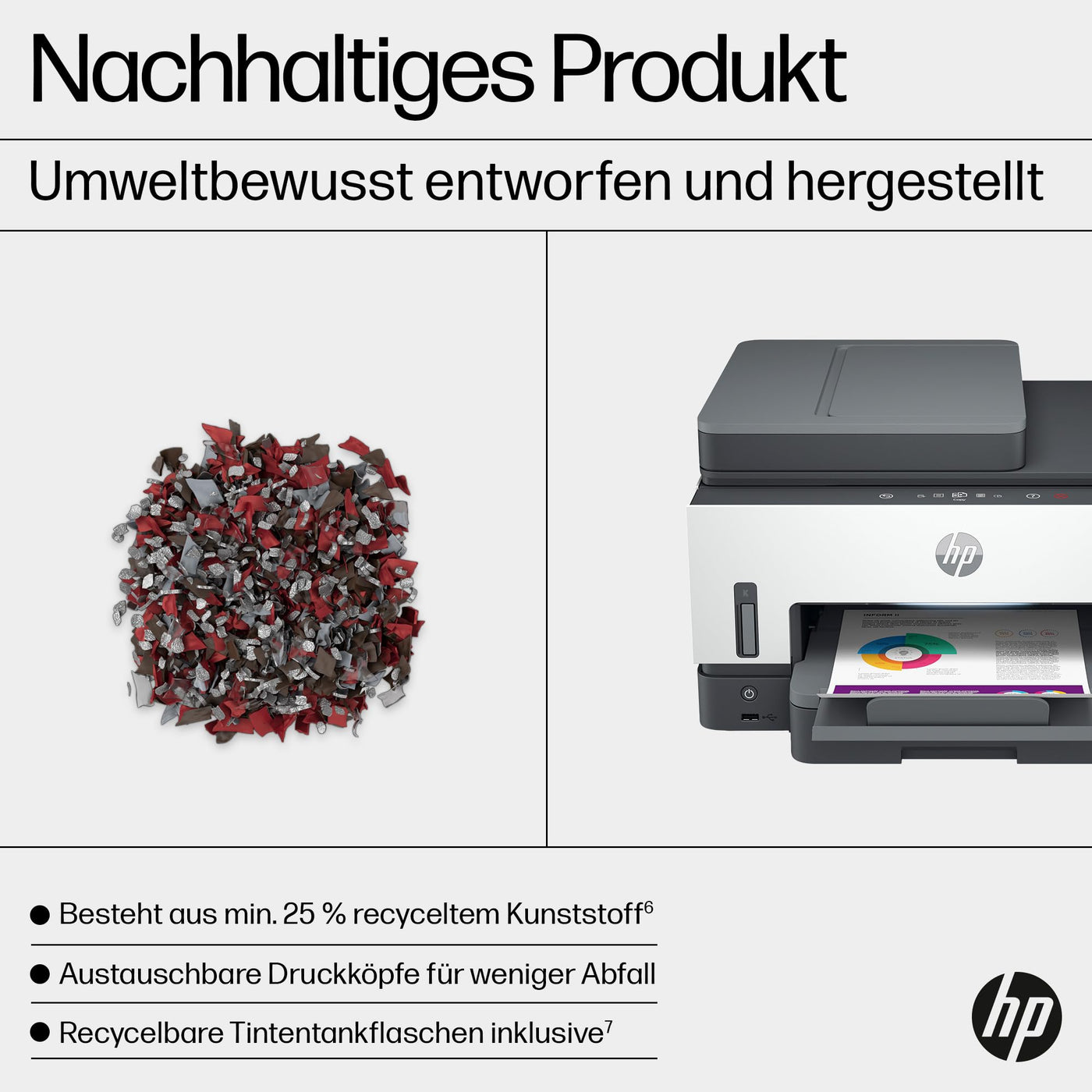 HP Smart Tank 7605 4-in-1 Multifunktionsdrucker, 50€ Cashback, (WLAN; Duplex; ADF) – 3 Jahre Tinte inklusive, 3 Jahre Garantie, großer Tintentank, hohe Reichweite, Drucken in hoher Qualität