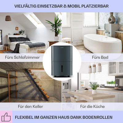 Klarstein Luftentfeuchter & Luftreiniger Elektrisch, 20 L Raumentfeuchter Klein für Wohnung Schlafzimmer Badezimmer Keller, Effizienter Bad/Raum Entfeuchter, Elektrischer & Kleiner Luftentfeuchter