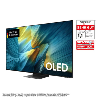 SAMSUNG OLED S95F 65 Zoll (163 cm) 4K Glare Free, UHD Fernseher, NQ4 AI Gen3 Prozessor, OLED HDR Pro, Gaming Hub, Motion Xcelerator 165Hz, 4K Upscaling, Dolby Atmos, Samsung Vision AI Smart TV (2025)