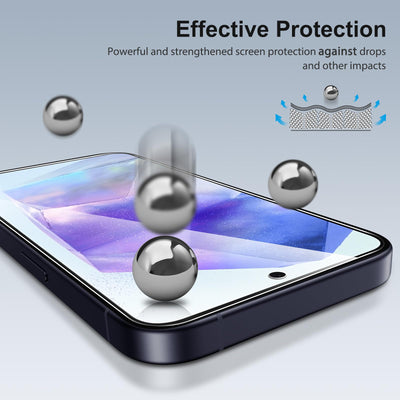 SPARIN 3 Stück Panzer Schutz Glas für Samsung Galaxy A35/A55 5G, HD Displayschutz, 9H Härte Schutzfolie, Frei von Kratzern, Ultrabeständig Folie