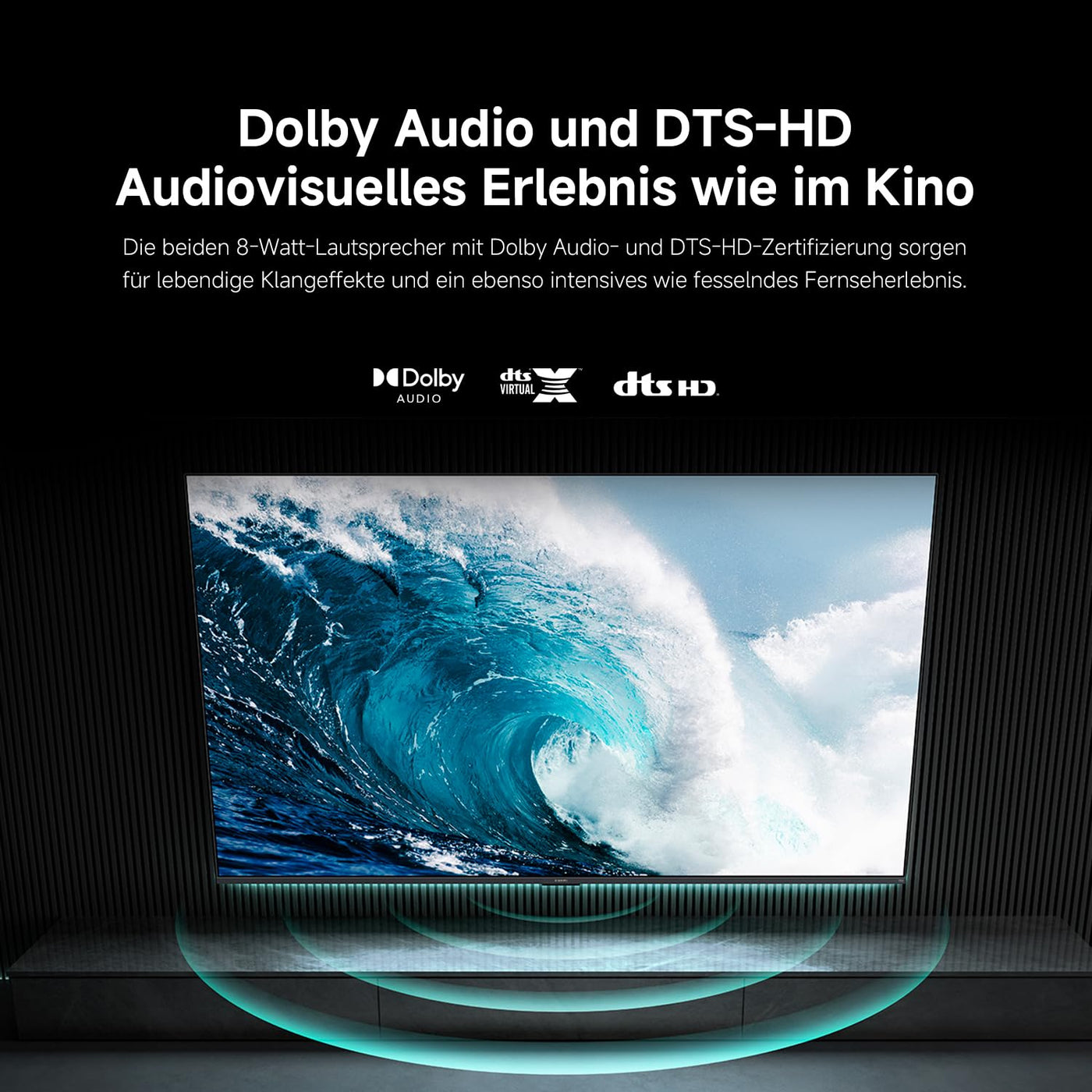 Xiaomi F, 32 Zoll (81 cm), HD, Smart TV, Fire TV, Triple Tuner DVB-C/S/S2/T/T2, Dolby Audio, DTS Virtual:X, DTS-HD, Sprachsteuerung mit Alexa, Kompatibel mit Apple AirPlay