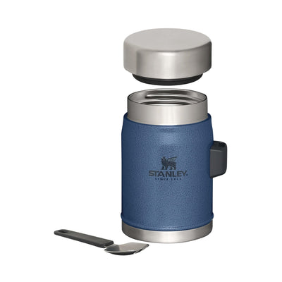Stanley Classic Legendary Thermobehälter für Essen mit Göffel 400 ml - Hält 7 Stunden Heiß oder Kalt - Edelstahl Warmhaltebehälter Essen - BPA-Frei - Spülmaschinenfest - Hammertone Lake