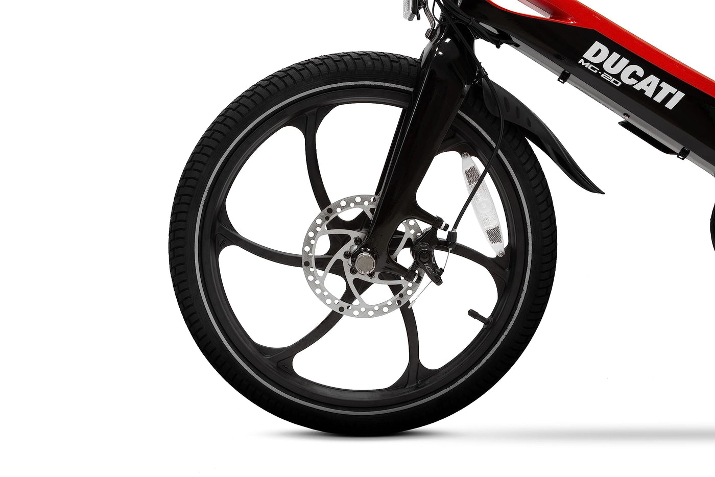 DUCATI MG20, Unisex-Erwachsene City-Elektrofahrrad, 20 Zoll, Rot, Einheitsgröße