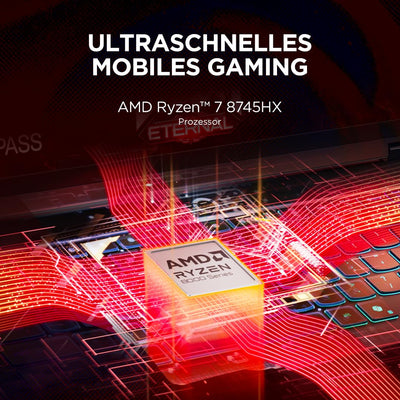 Lenovo Legion Pro 5 16ADR10 Gaming AI Laptop | 16" WQXGA 165 Hz OLED Display | NVIDIA GeForce RTX 5060 | AMD Ryzen 7 | 32GB RAM | 1TB SSD | Win11 | QWERTZ | Eclipse Black | 3 Monate GamePass