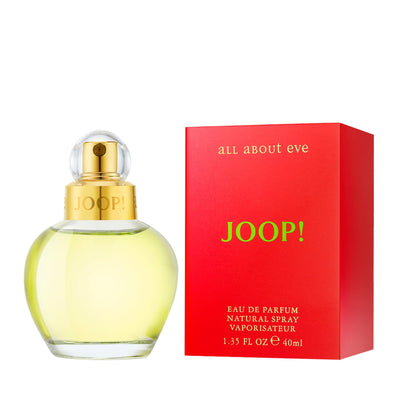 JOOP! All About Eve - Eau de Parfum für Frauen - Holzig mit Noten von grünem Apfel, Jasmin, Rose, Zimt, Vanille, Moschus, Vetiver, Zeder - Hohe Duftkonzentration - 40 ml