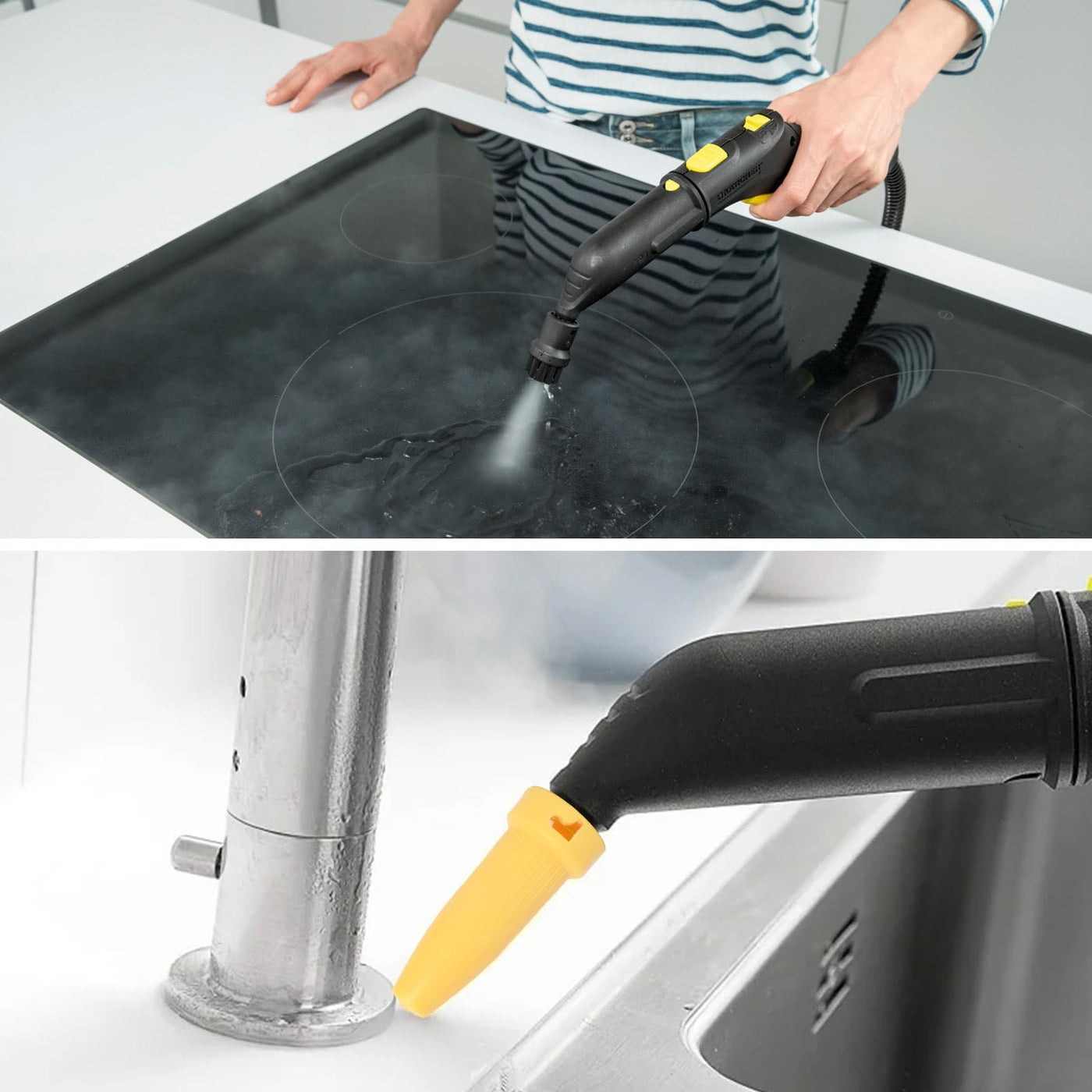6 Stück für Kärcher Dampfreiniger Zubehör, Rundbürsten Set, Düsen Set, Zubehör für Kärcher Dampfreiniger, für kärcher SC1 SC2 SC3 SC4 SC5 CTK10 CTK20