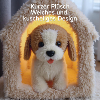 OR OR TU Spielzeug Hund der Läuft und Bellt, Realistisches Interaktives Hund Spielzeug Kinder Plüschwelpe Elektronische Haustiere mit Ferngesteuerter für Kinder Mädchen Junge Geschenk