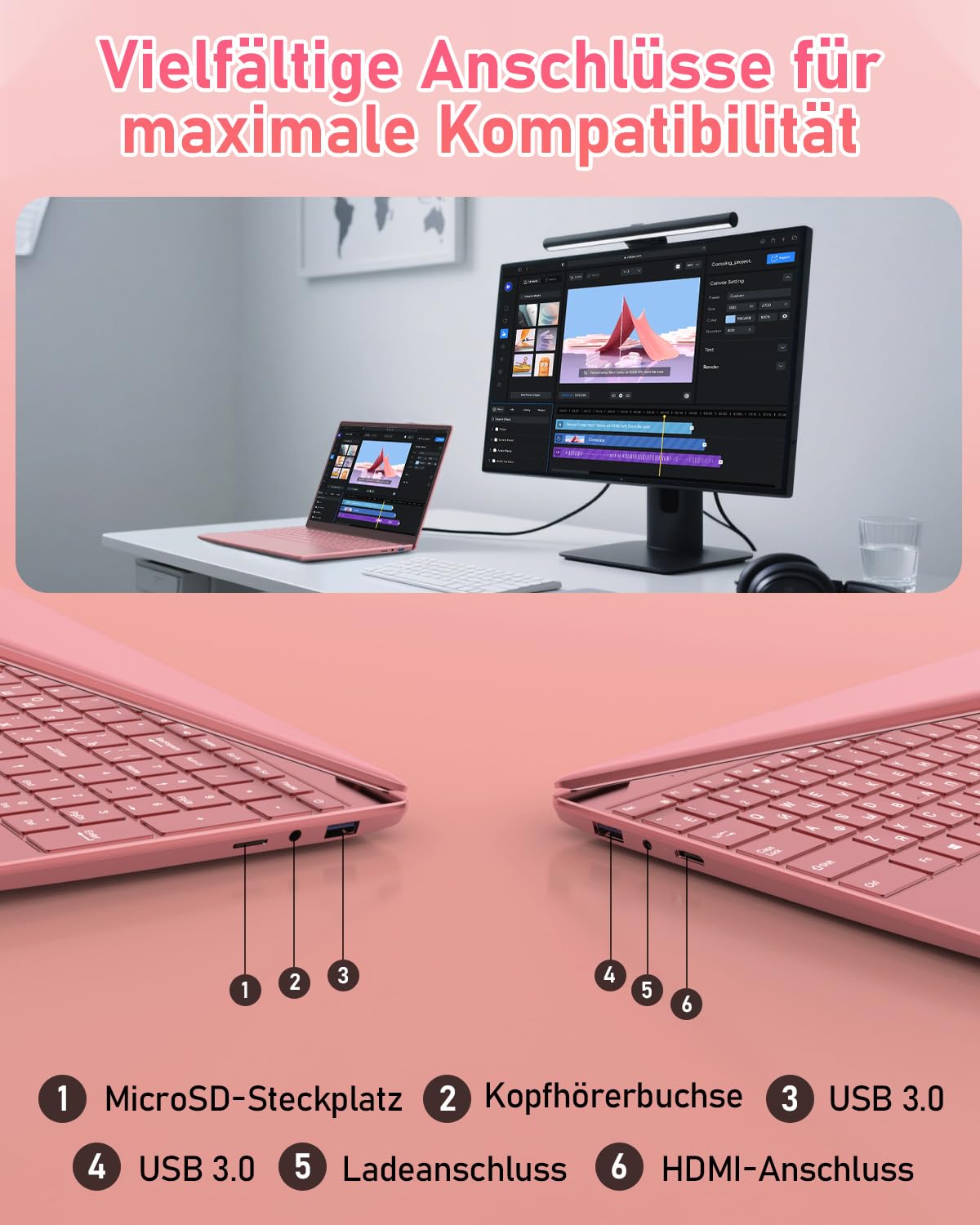 2025 Neueste 15.6 Zoll FHD Laptop|16GB RAM 512GB SSD|Celeron 5205U|QWERTY Tastatur mit Hintergrundbeleuchtung|Fingerabdruckleser|WiFi |HDMI|Notebook Computer für Unternehmen und Studenten|