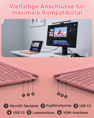 2025 Neueste 15.6 Zoll FHD Laptop|16GB RAM 512GB SSD|Celeron 5205U|QWERTY Tastatur mit Hintergrundbeleuchtung|Fingerabdruckleser|WiFi |HDMI|Notebook Computer für Unternehmen und Studenten|