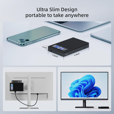 MeLE Mini-PC Quiter4C N100, ohne Betriebssystem, Lüfterloser PC 8GB/128GB, Multi-System-Unterstützung für Win/Linux/Ubuntu, 4K HDMI,USB-C PD3.0 mit voller Funktion, Kleiner Formfaktor für IoT