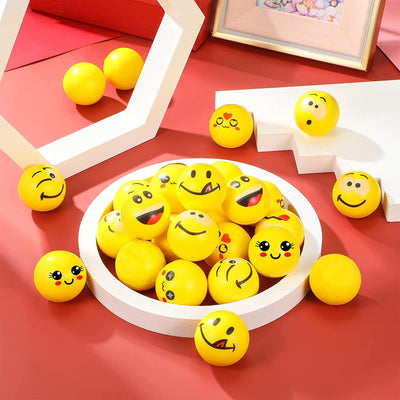 30 Stück Antistressball für Kinder Erwachsene Lächeln Gesicht Stress Bälle 1,6 Zoll Mini Schaum Stressabbau Bälle Stressabbau Spielzeug für Kindergeburtstag Mitbringsel (Niedlicher Stil)