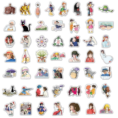 100 Totoro Aufkleber, Wasserfeste Vinyl Stickers für DIY Dekoration, Graffiti Style Decals für Auto Motorräder Laptop Fahrrad Skateboard Snowboard Gepäck Aufkleber MacBook iPad und mehr