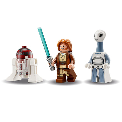 LEGO Star Wars Obi-Wan Kenobis Jedi Starfighter, Spielzeug zum Bauen mit Taun We, Droidenfigur und Lichtschwert, Angriff der Klonkrieger Set 75333