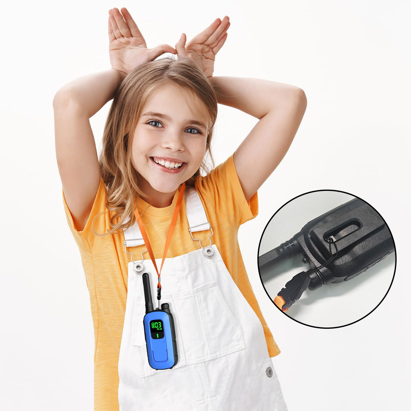 Radioddity PR-T3 Walkie Talkie für Kinder 16 Kanäle PMR446 Funkgerät für 3-12 Jahre Kinder VOX mit Taschenlampe 4KM Reichweite für Abenteuer, Outdoor, Camping, 2 Stücke(Rot & Blau)