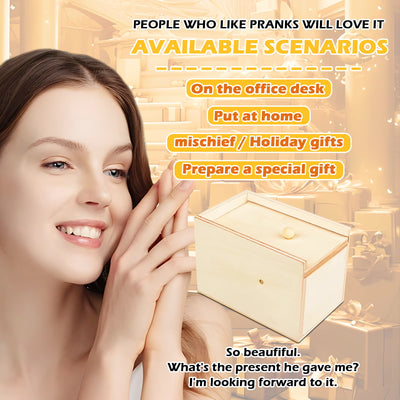 2 Stück Spider Prank Box, Spinne Scherzartikel, Spinne Streich Box Holz, Holz Prank Spider Scare Box Streich Spinne Angst Box Streichschachtel für Kinder Erwachsene Party Favors