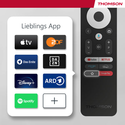 Thomson 40 Zoll (101 cm) LED Full HD Smart Android TV, Google Assistant, Wi-Fi, Dolby Digital, Bluetooth, Triple-Tuner (Kabel/Satellit/Antenne), HDMI, CI+, A+ Panel – 40FA2S13