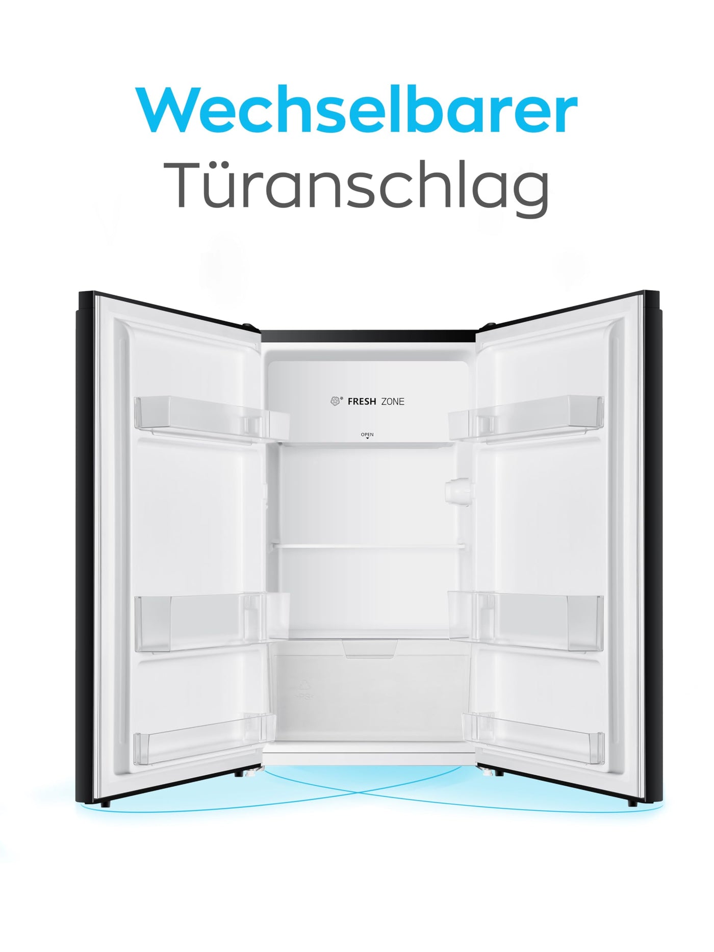 Heinrich´s Getränkekühlschrank 94L klein kompakt leise: 36db Mini-Bar; Tisch-Kühlschrank mit 7 Temperaturstufen, Mini Kühlschrank freistehend, perfekt geeignet für Büro Camping Garten Outdoor,schwarz
