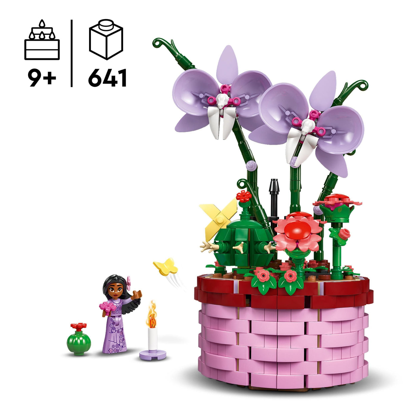 LEGO ǀ Disney Encanto Isabelas Blumentopf, Set für Kinder mit baubarer Spielzeug-Orchidee, Deko-Bausatz mit Mini-Puppe Einer Figur aus dem Film, Geschenk-Idee für Mädchen & Jungen ab 9 Jahren 43237