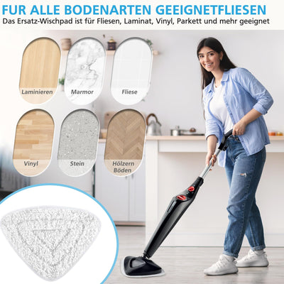 6 Pack für Vilead Steam Plus Dampfreiniger Ersatzbezug Kompatibel mit vileda Steam Dampfreiniger Ersatzbezüge und Vileda Steam PLUS Dampfreiniger, Tücher für vileda Bodenwischer Ersatzbezug
