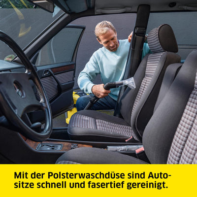 Kärcher Waschsauger SE 4001 Plus, für die Reinigung von Hartflächen, textilen Oberflächen und Polstern, mit Teppichwaschdüse, Polsterwaschdüse, Nass-Trocken- und Trockendüse, Fugendüse