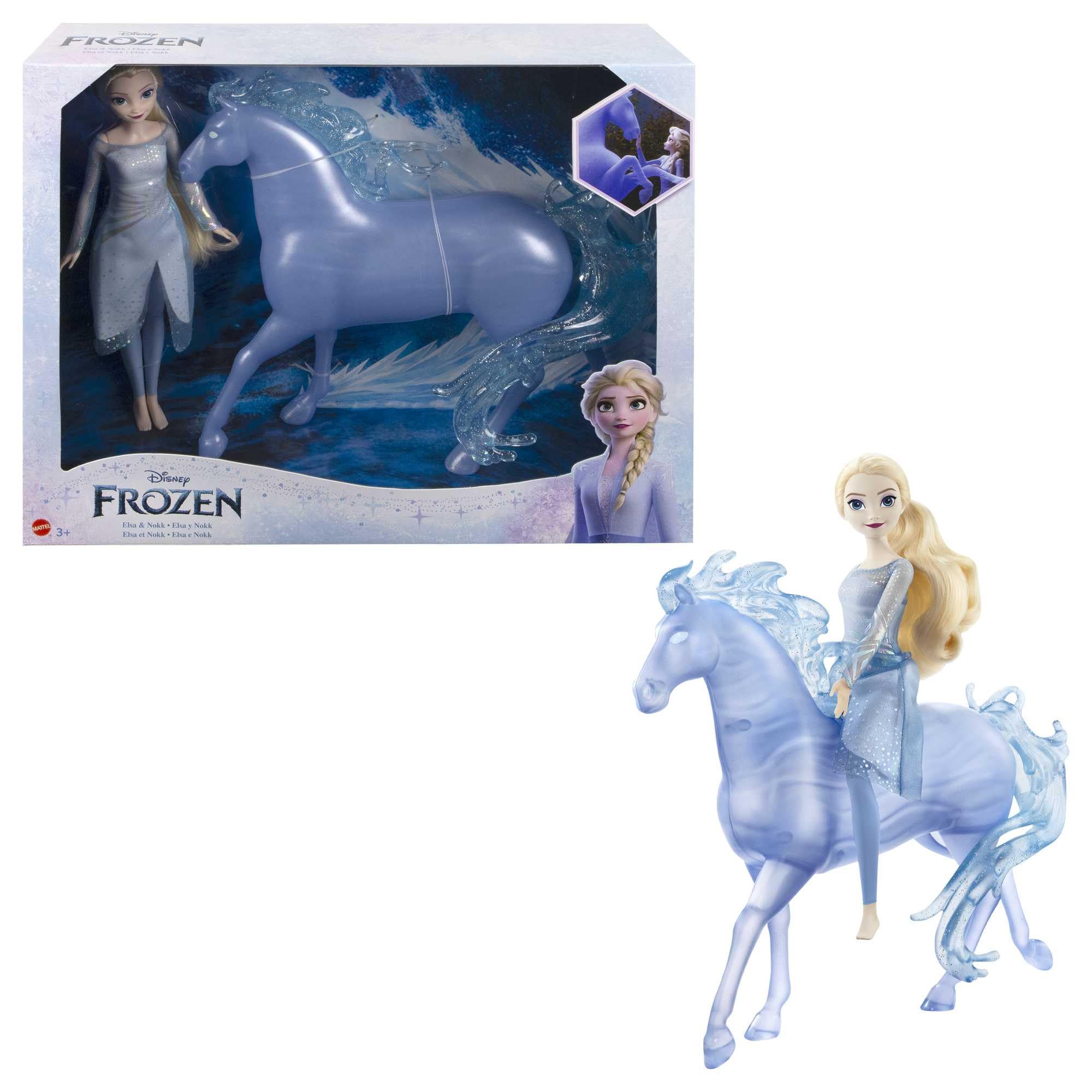 Mattel DISNEY Die Eiskönigin Elsa und Nokk - Bewegliche Elsa-Puppe, ma ...