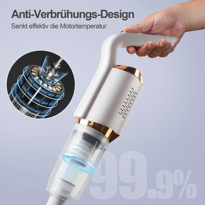 Stimmungs Akku-Staubsauger Kabellos,Akku Handstaubsauger 3 in 1 Multifunktionaler Staubsauger Kabellos 7500Pa Autostaubsauger für Hartböden Tierhaare Auto