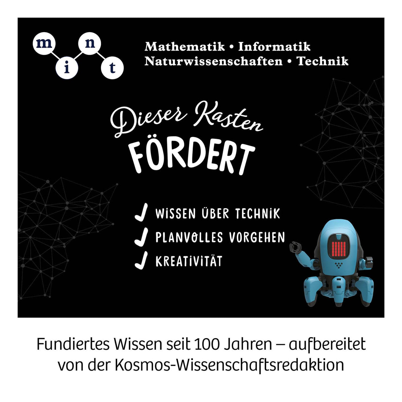 KOSMOS 620899 Miika K.I. Roboter, künstliche Intelligenz erleben und verstehen, trainiere ihn mit Gesten oder Stimme, innovativer Experimentierkasten für Kinder ab 10 Jahre, Roboter-Spielzeug