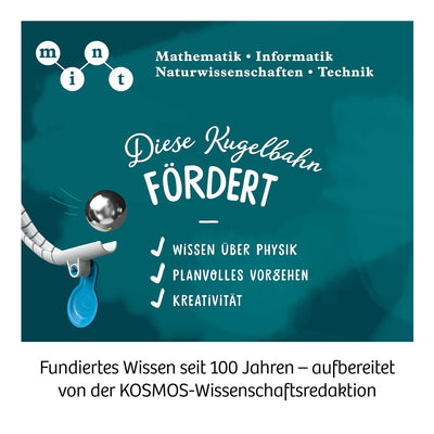 Kosmos 620950 Gecko Run, Starter Set, Erweiterbare Kugelbahn für Kinder, Vertikale Kugelbahn, Murmelbahn, Lernspielzeug und Konstruktionsspielzeug ab 8 Jahren