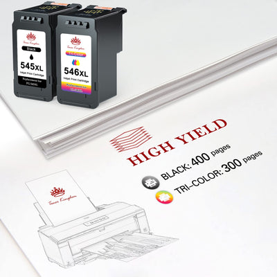 Toner Kingdom PG-545XL CL-546XL Kompatibel für Canon Druckerpatronen 545 546 XL für Canon TS3450 Tintenpatronen für Pixma TS3350 TS3150 TS3351 TS3452 TR4550 TR4551 TR4650 MX495 Tinte (Schwarz, Farbe)