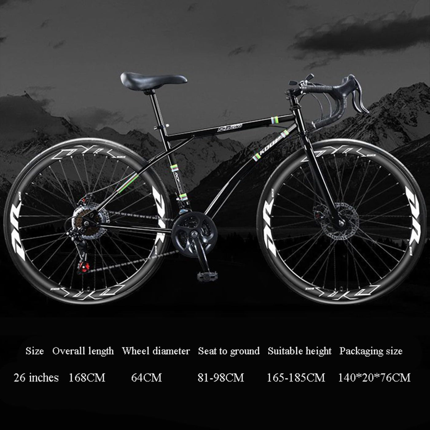 Rennrad Mountainbike 7 Gang 24 Gang Leichtes Studentenpendel Jugendlenkerrennen C,24-Speed