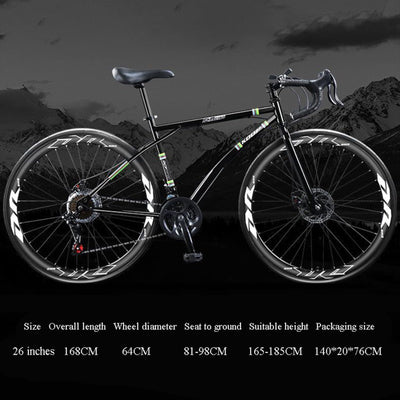 Rennrad Mountainbike 7 Gang 24 Gang Leichtes Studentenpendel Jugendlenkerrennen C,24-Speed