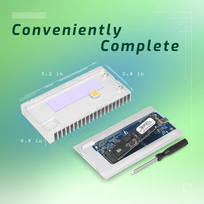 OWC Express 1M2 tragbares NVMe Thunderbolt (USB-C) SSD-Laufwerk USB4, ultraschnelles externes SSD-Laufwerk mit Aluminium-Kühlkörpergehäuse (nur Gehäuse)
