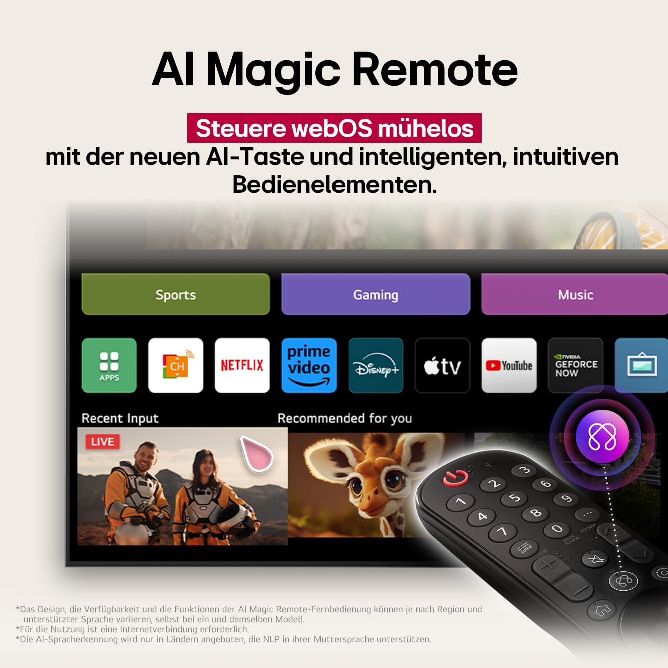 LG OLED55C5ELB TV 55 Zoll (139 cm) 4K OLED evo AI TV (α9 Gen8 4K AI Prozessor, webOS 25, 120Hz (VRR bis zu 144Hz)) [Modelljahr 2025]