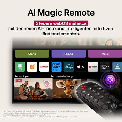 LG OLED55C5ELB TV 55 Zoll (139 cm) 4K OLED evo AI TV (α9 Gen8 4K AI Prozessor, webOS 25, 120Hz (VRR bis zu 144Hz)) [Modelljahr 2025]