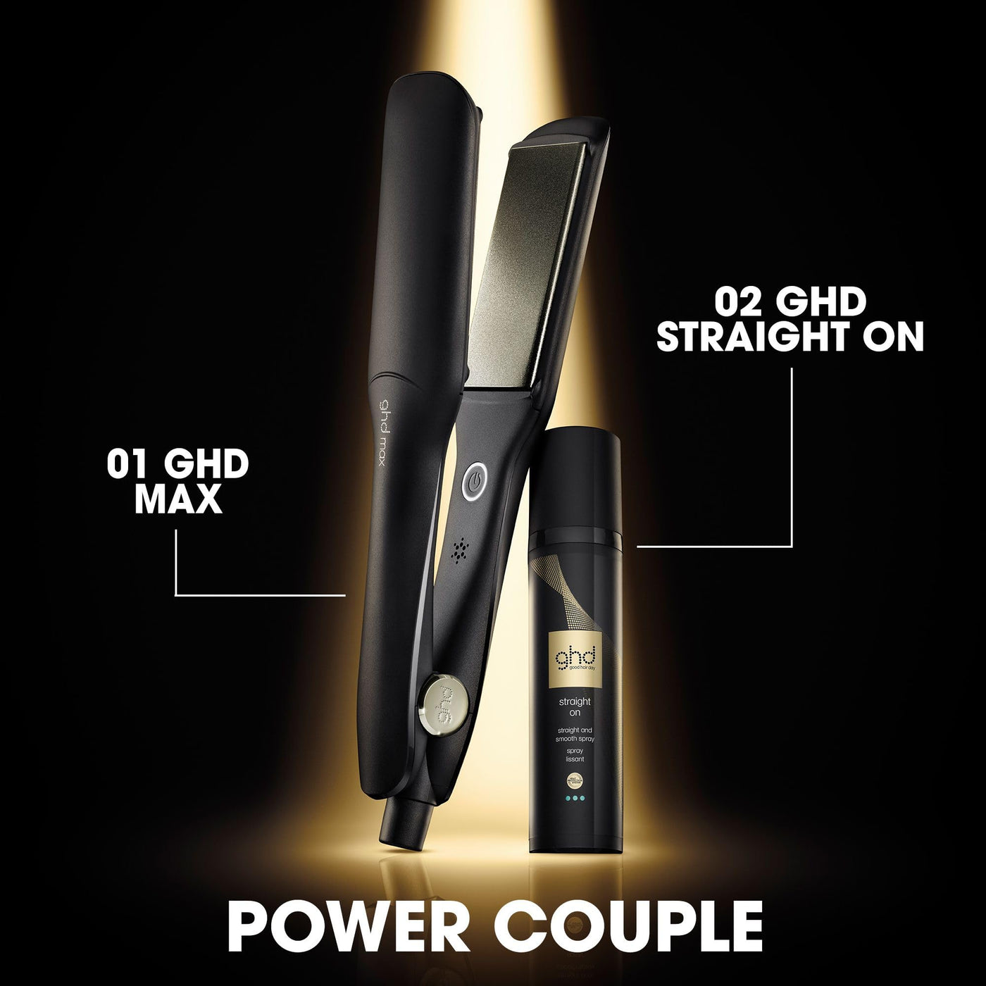ghd Max Breitplatten-Haarglätter & Styler in Schwarz - Größere Platten für schnelles Styling, mehr Glanz, Frizz-frei - Für langes, dickes oder lockiges Haar