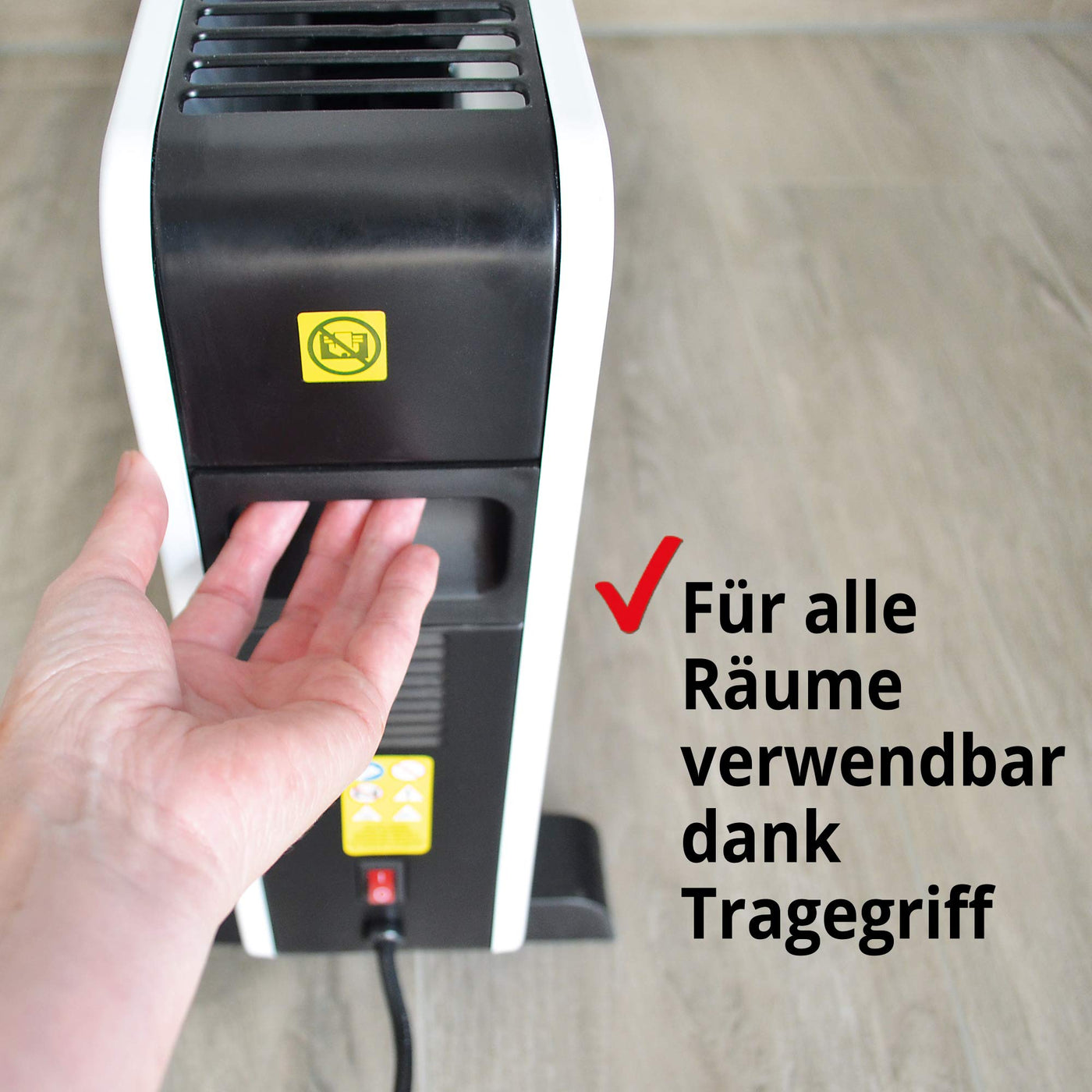 Hecht Elektroheizung (Brandneue Version) - Heizgerät für eine schnelle und wohlfühlende Wärme – Stromsparend - Mit 3 Leistungsstufen, Fernbedienung und Thermostat