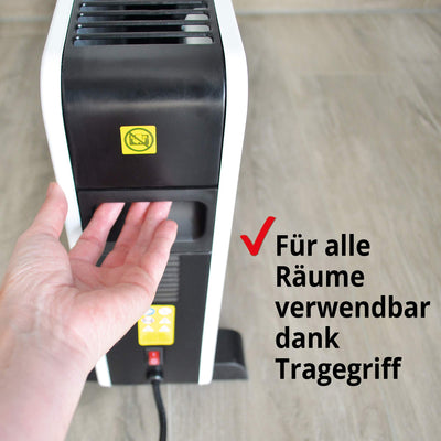 Hecht Elektroheizung (Brandneue Version) - Heizgerät für eine schnelle und wohlfühlende Wärme – Stromsparend - Mit 3 Leistungsstufen, Fernbedienung und Thermostat
