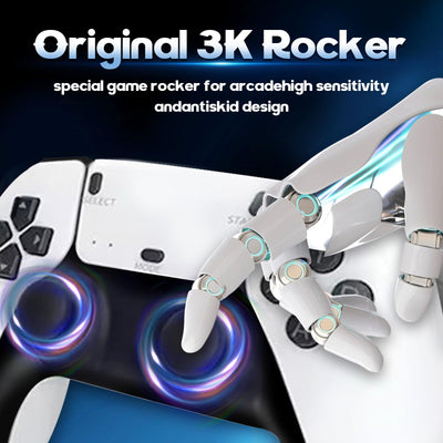 XIXIMENG M15 Retro Konsole Game Stick 50000+ Spielen 28 Emulator,4K HD Retro-Spielkonsole mit Zwei kabellose Controller,Plug and Play Wireless Videospielkonsole für TV,Geschenk für Erwachsene (128G)