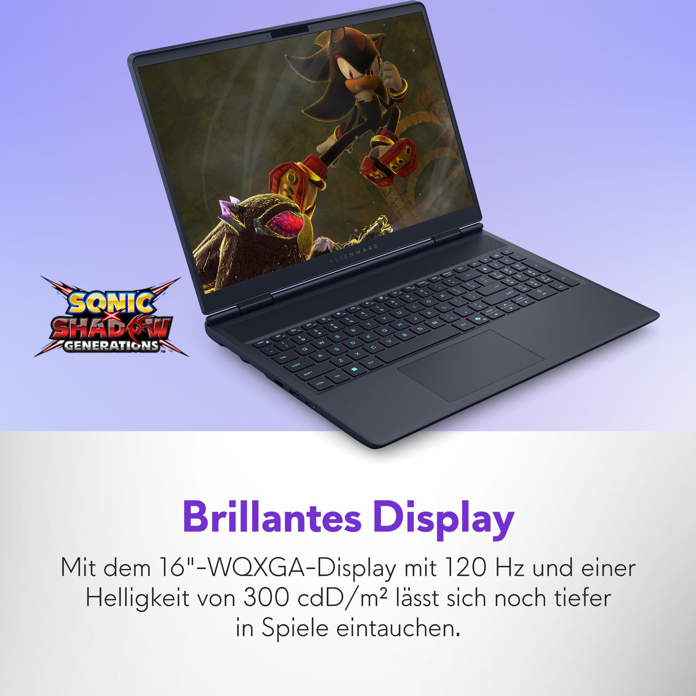 Alienware 16x Aurora Gaming Laptop AC16251 16" WQXGA 240Hz G-Sync Display, Intel Core Ultra 9 275HX Series 2, Nvidia Geforce RTX 5070, 32GB RAM, 1TB SSD, Windows 11 Home, AlienFX RGB QWERTZ Tastatur