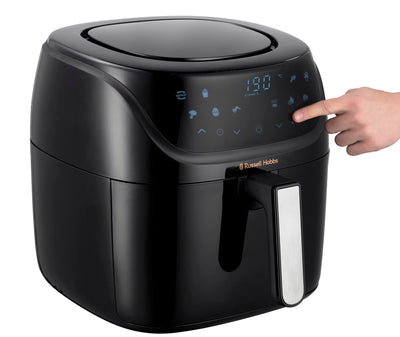 Russell Hobbs Heißluftfritteuse XXL 8L Rapid AirFryer [kompaktes Gehäuse,7 Kochfunktionen,10 Programme] SatisFry (spülmaschinenfest, max 220°C, Fritteuse ohne Öl, Grillen, Backen, Braten) 27170-56
